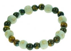 Bracelet perles de karma - Oeil de tigre-0