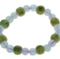 Bracelet perles de karma - Quartz rose-0