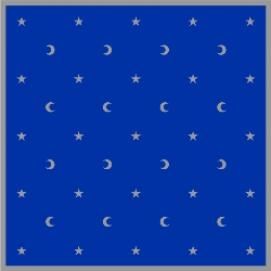 Tapis de cartomancie 80 x 80 cm - Lunes et étoiles (bleu marine)-0