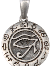 Pendentif Argenté Rond - Oeil d' Horus-0