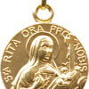 Médaille de Sainte Rita dorée-0