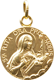 Médaille de Sainte Rita dorée-0