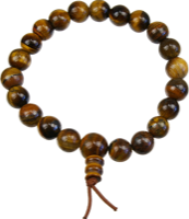 Bracelet mala tibétain - Oeil de tigre