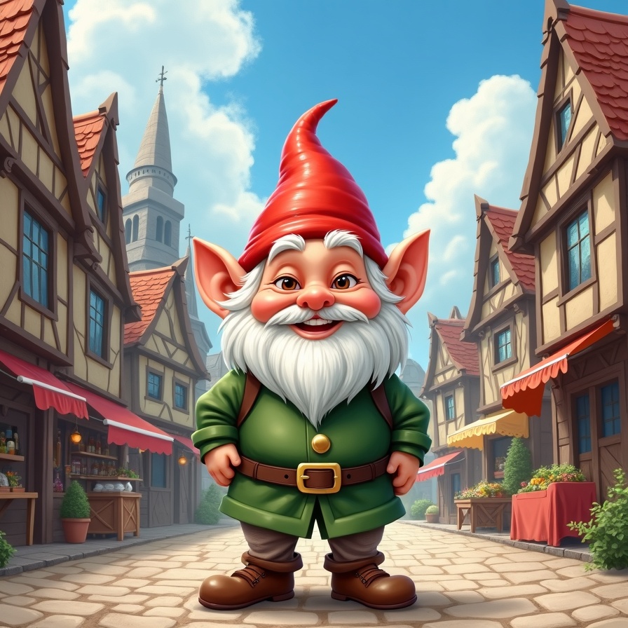 Flux_Dev_draw_a_diminutive_gnome_with_a_red_pointy_hat_and_whi_3
